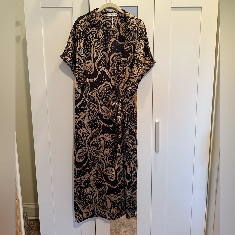 Mango Patterned Wrap Dress